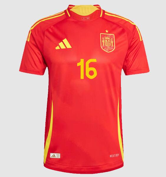 (image for) RODRIGO #16 Spain Home Jersey Player Version Euro 2024